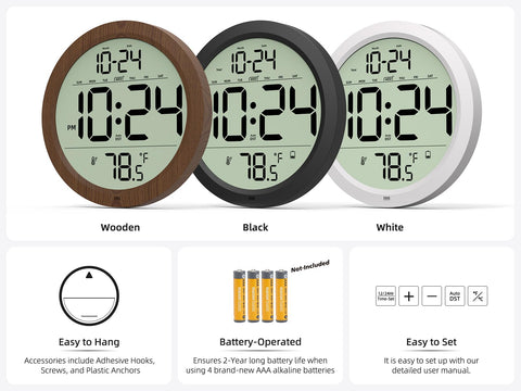 XUANZIT temperature display closeup showing easy indoor temp monitoring benefit