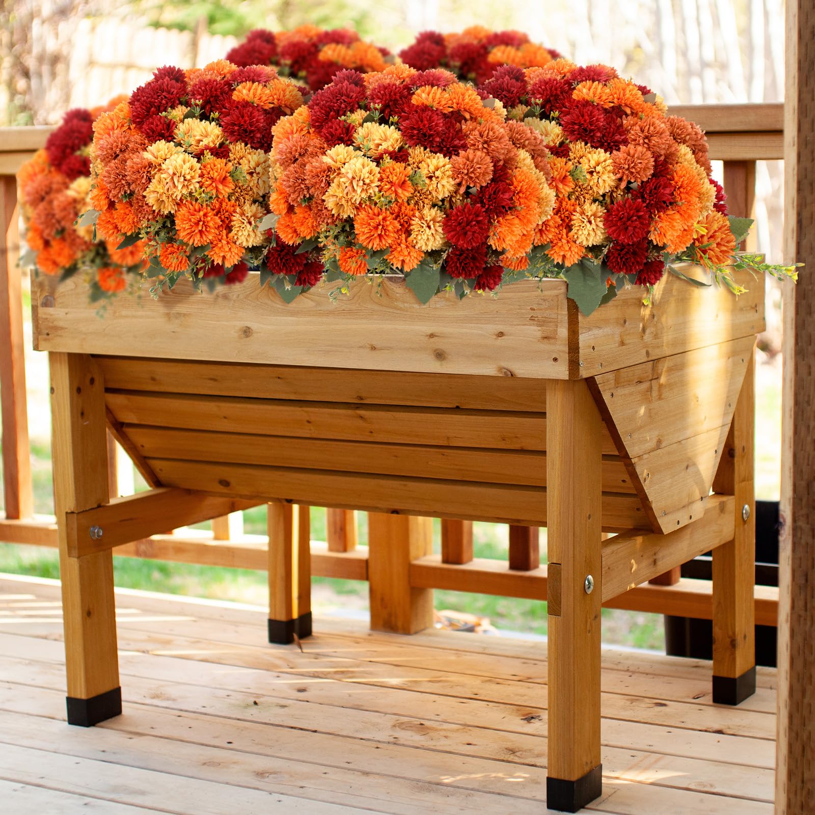 XunYee porch display under awning, weather-friendly seasonal styling benefit