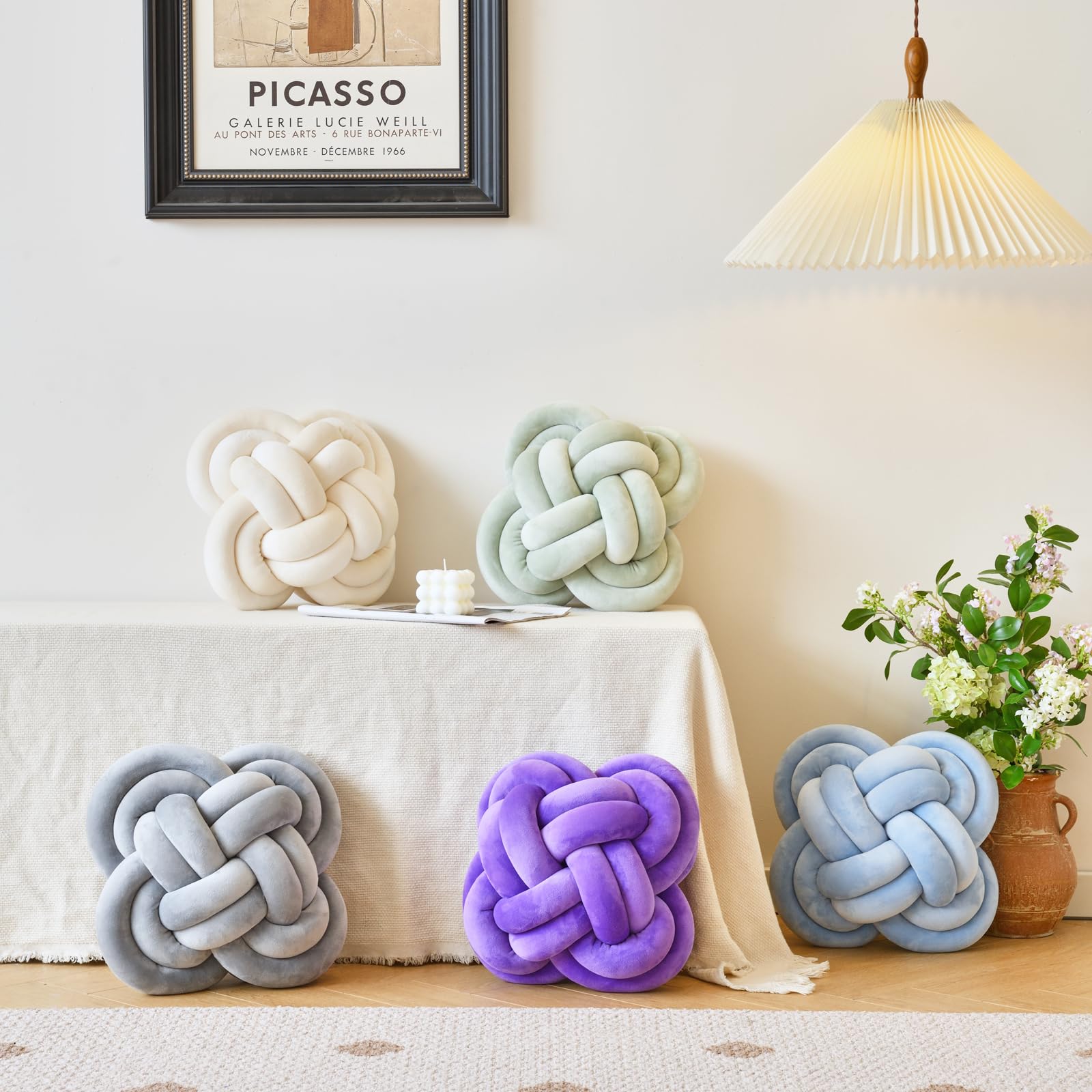 Xuyier knotted detail displays hand-tied construction and durable finish