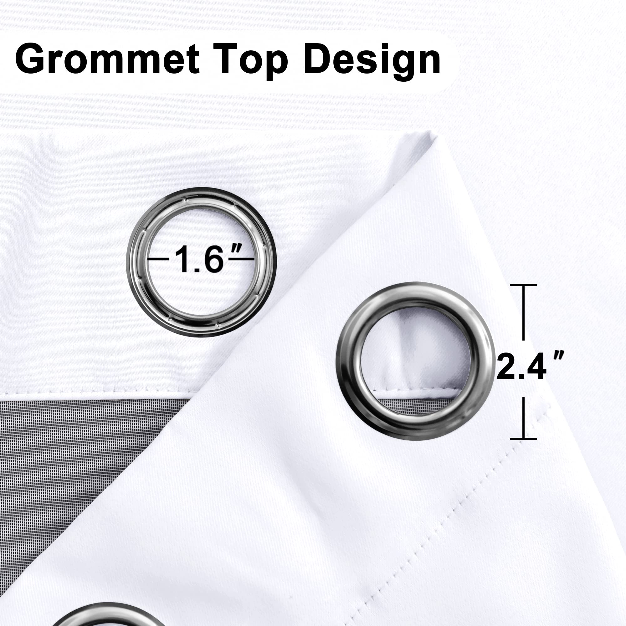 XWZO rust-resistant silver grommet close-up ensuring easy rod installation