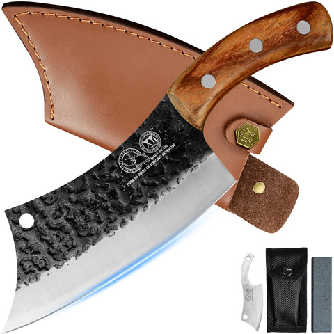 XYJ front view showing knife and gift box, highlighting presentation and portability