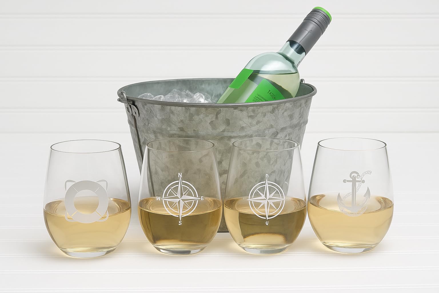 XYZ Boat Supplies glass in boat cupholder, stable fit for on-deck convenience