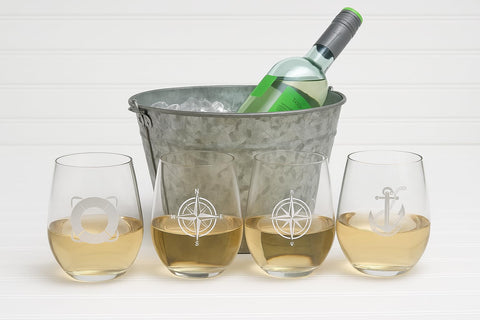 XYZ Boat Supplies glass in boat cupholder, stable fit for on-deck convenience