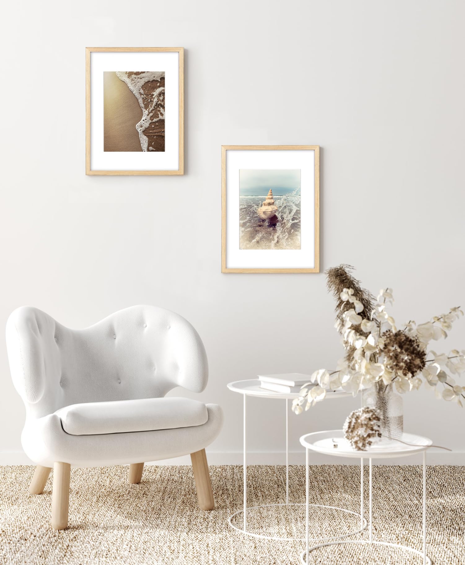 Yaetm frame in use on tabletop with photo, easy vertical and horizontal display convenience