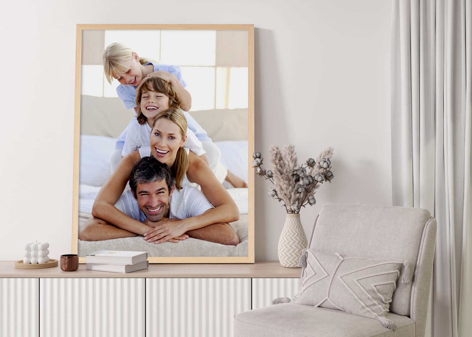 Yaetm frames mounted in a wall gallery demonstrating versatility and polished presentation