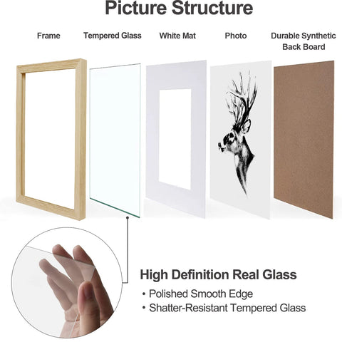 Yaetm frames mounted on wall as gallery set, creates cohesive home décor impact