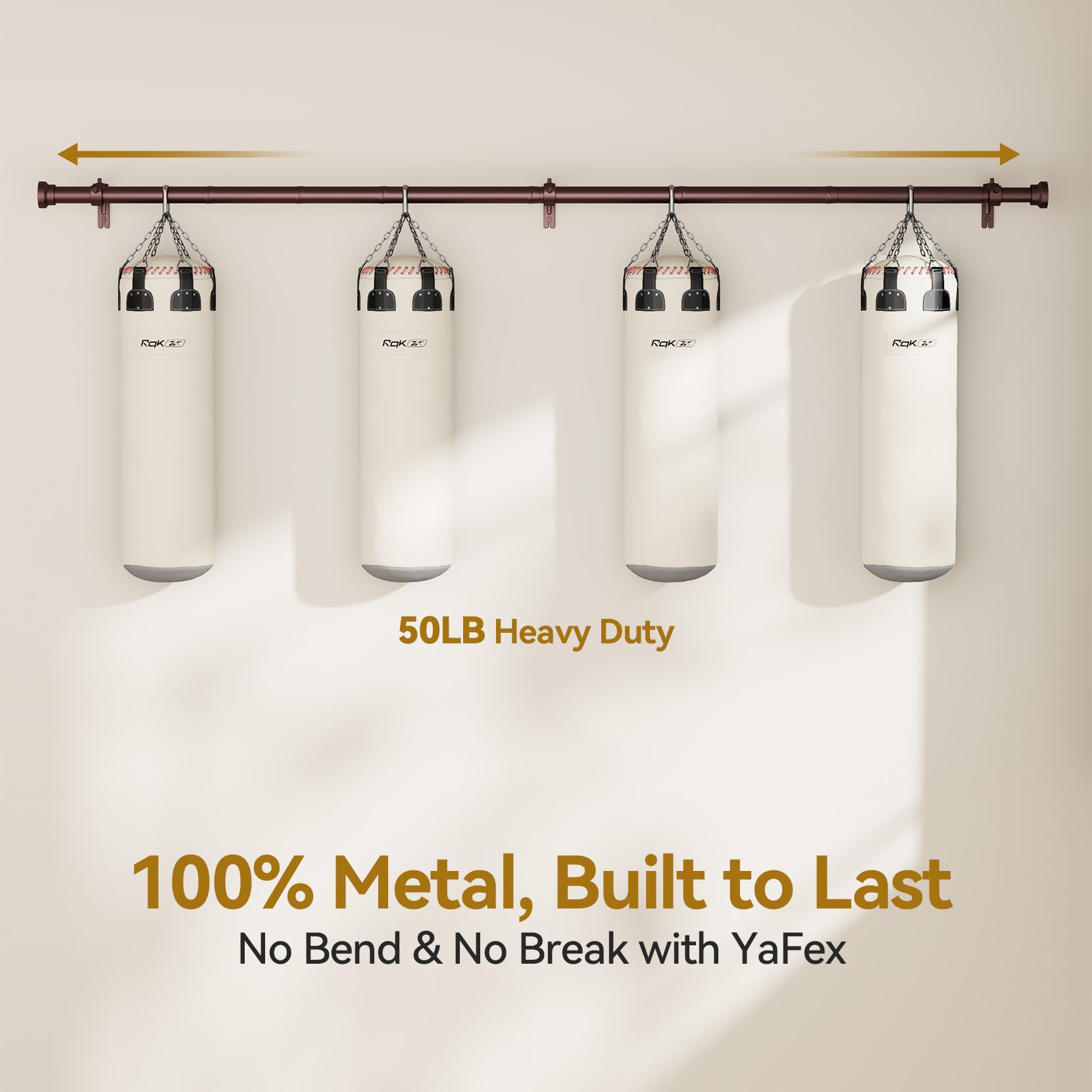 YaFex adjustable bracket and wall clearance showing stable support benefit
