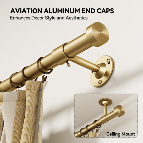 YaFex aluminum finial close-up showing secure fit and decorative detail