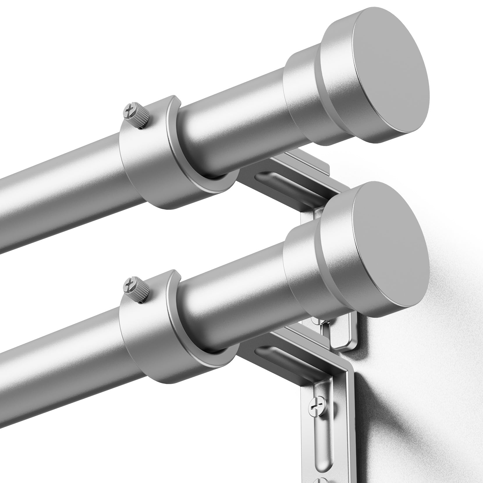 YaFex front view of two packed rods showing assembly and modern silver finish benefits