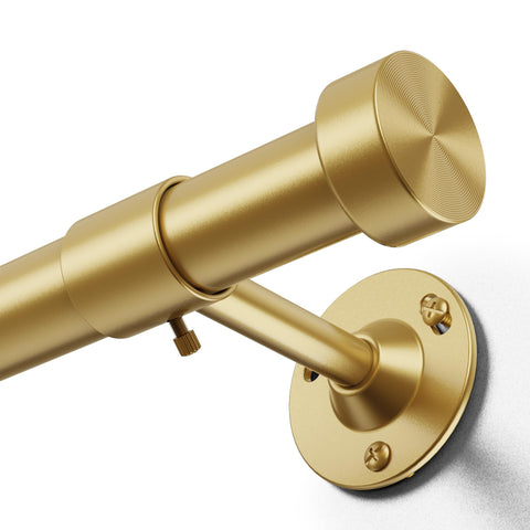 YaFex front view of full-length gold rod showing sleek finish and stability