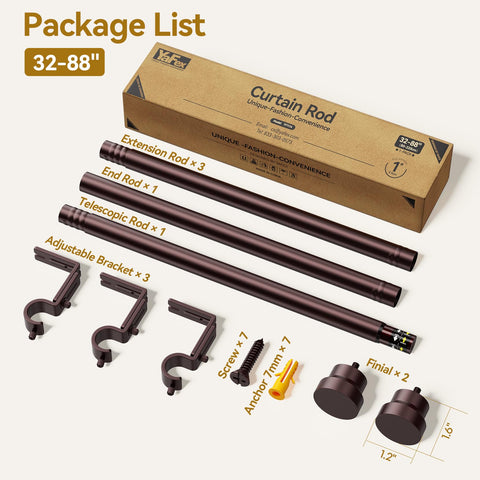 YaFex kit hardware laid out showing included anchors screws and easy installation