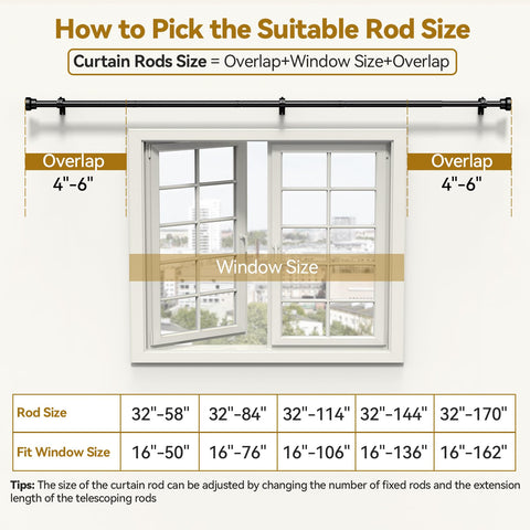 YaFex rod supporting heavy curtains in living room demonstrating reliable load-bearing