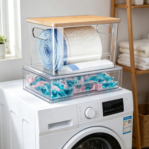 YAFFWA set in laundry room showing tidy organization benefit