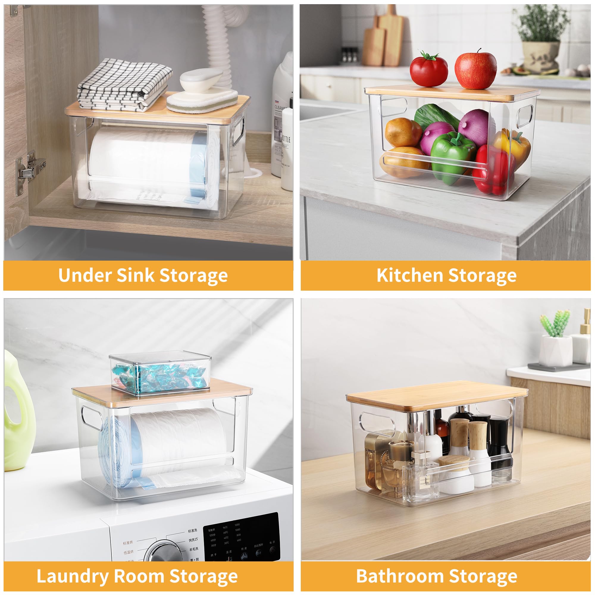 YAFFWA laundry pod pull-out view enabling quick one-handed access benefit
