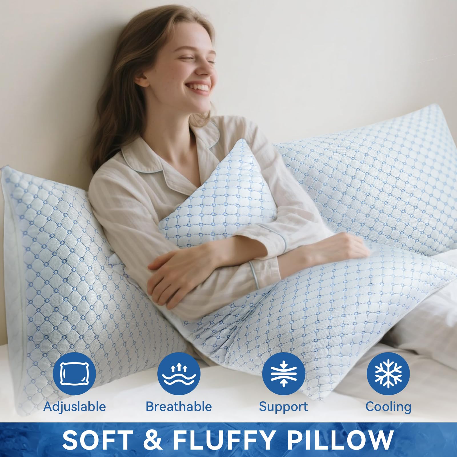 Yagamo pillow in use by side sleeper showing tailored neck support
