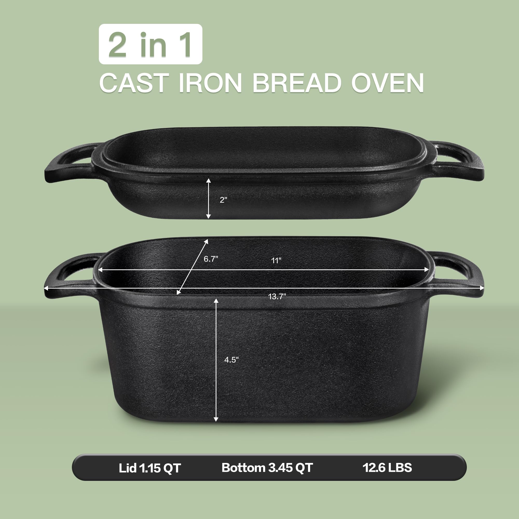 YAGONTE lid used as shallow focaccia pan highlighting dual-purpose convenience