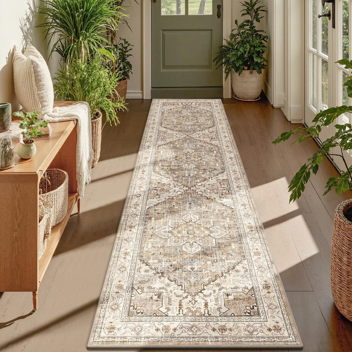 Yamaziot front view showing full boho vintage runner and color appeal