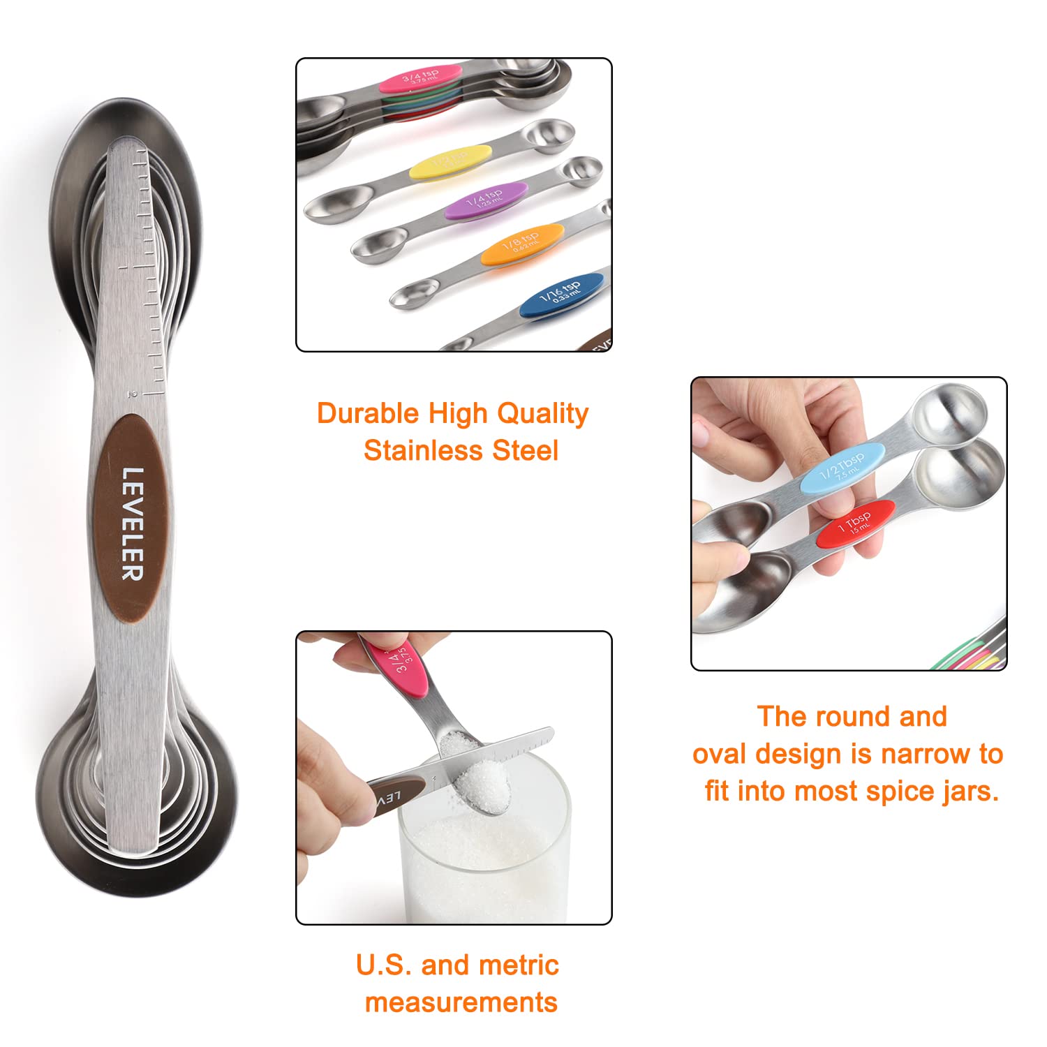 YAMOLIN double-ended spoons detail showing oval scoop and pour spout utility