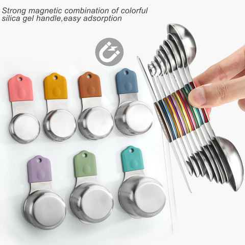 YAMOLIN stacked on refrigerator demonstrating magnetic space-saving storage