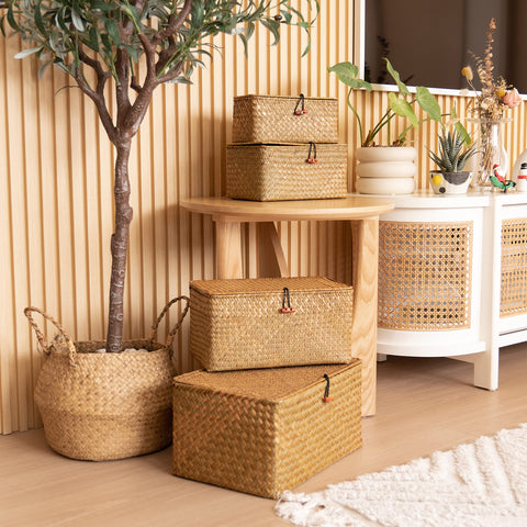 YANGQIHOME close-up of natural seagrass weave highlighting durable texture