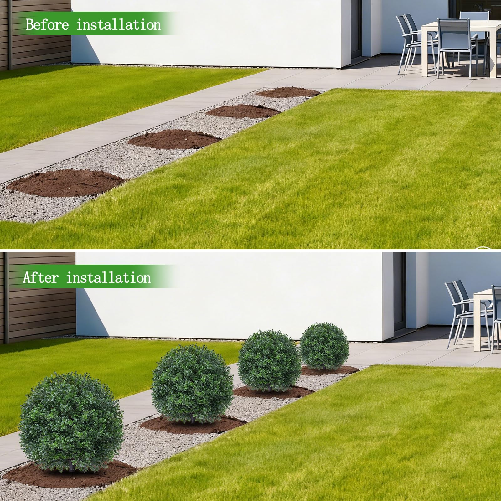 Yangrass evening porch scene demonstrating weatherproof decorative benefit