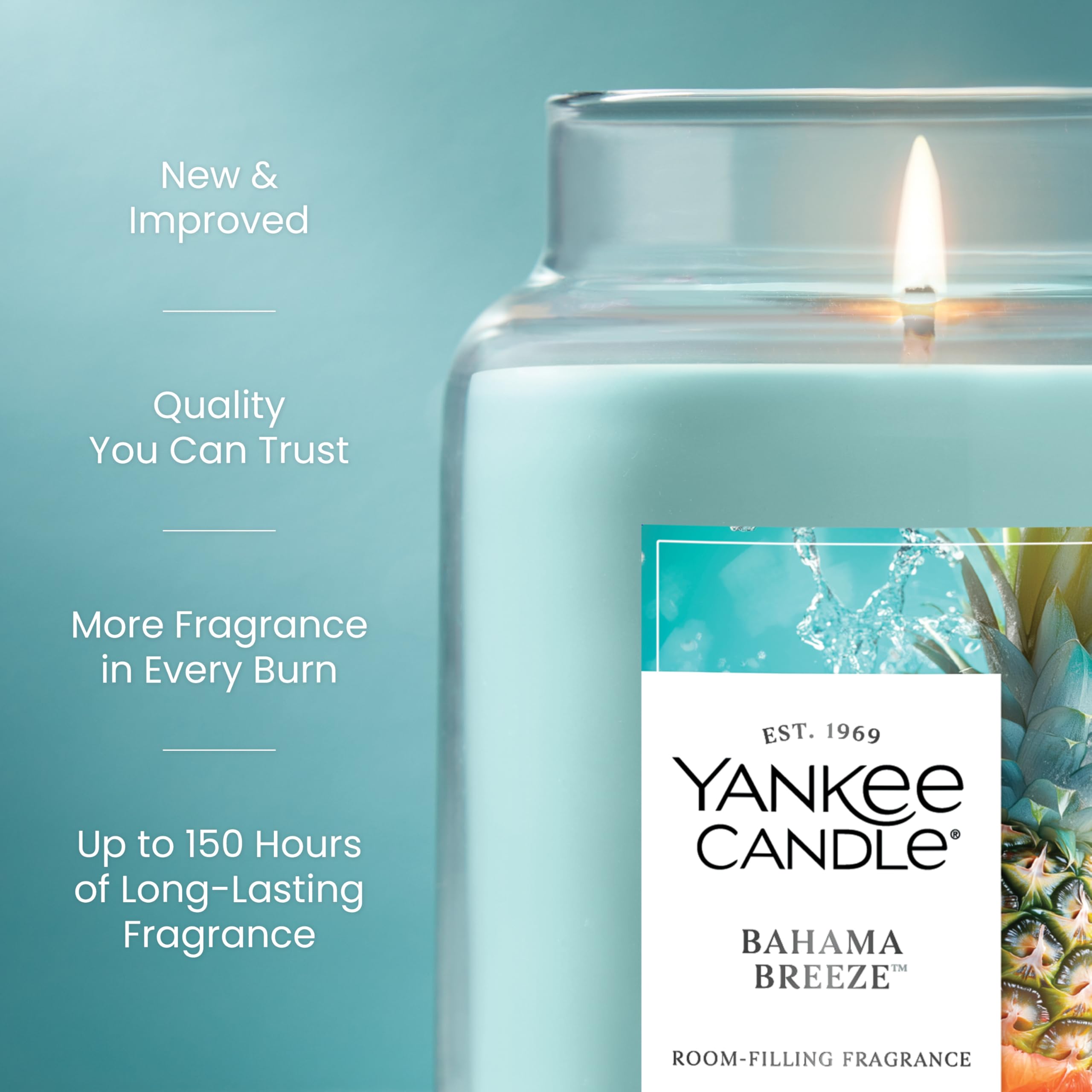 Yankee Candle Bahama Breeze melt pool detail demonstrating even burn performance
