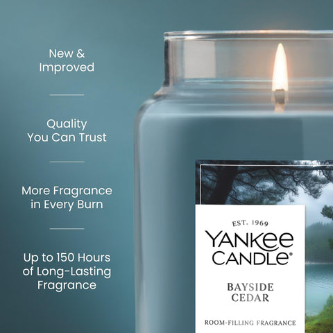 Yankee Candle Bayside Cedar wax texture close-up showing smooth plant-wax surface