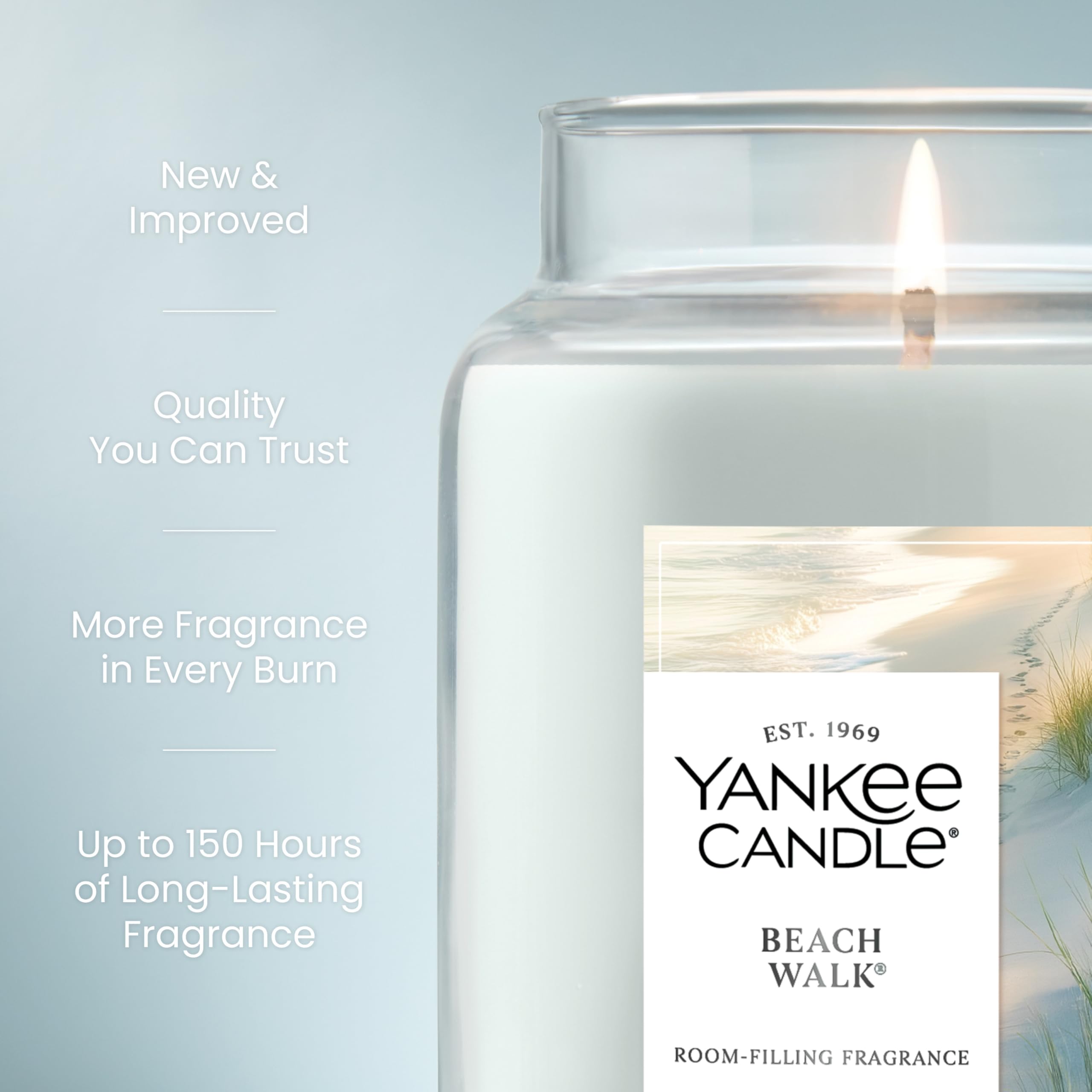 Yankee Candle Beach Walk melted wax pool detail illustrating even fragrance release