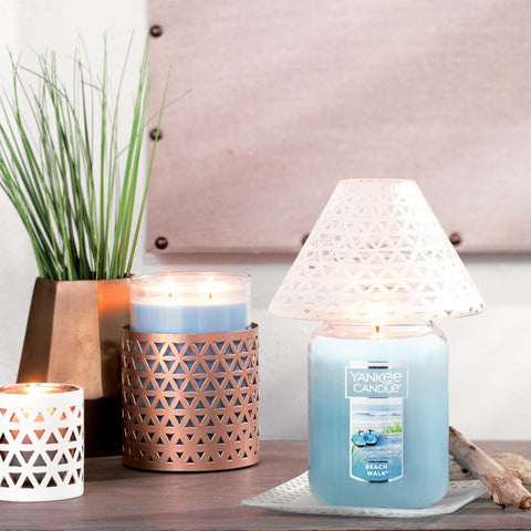 Yankee Candle wax texture at jar edge demonstrating clean burn