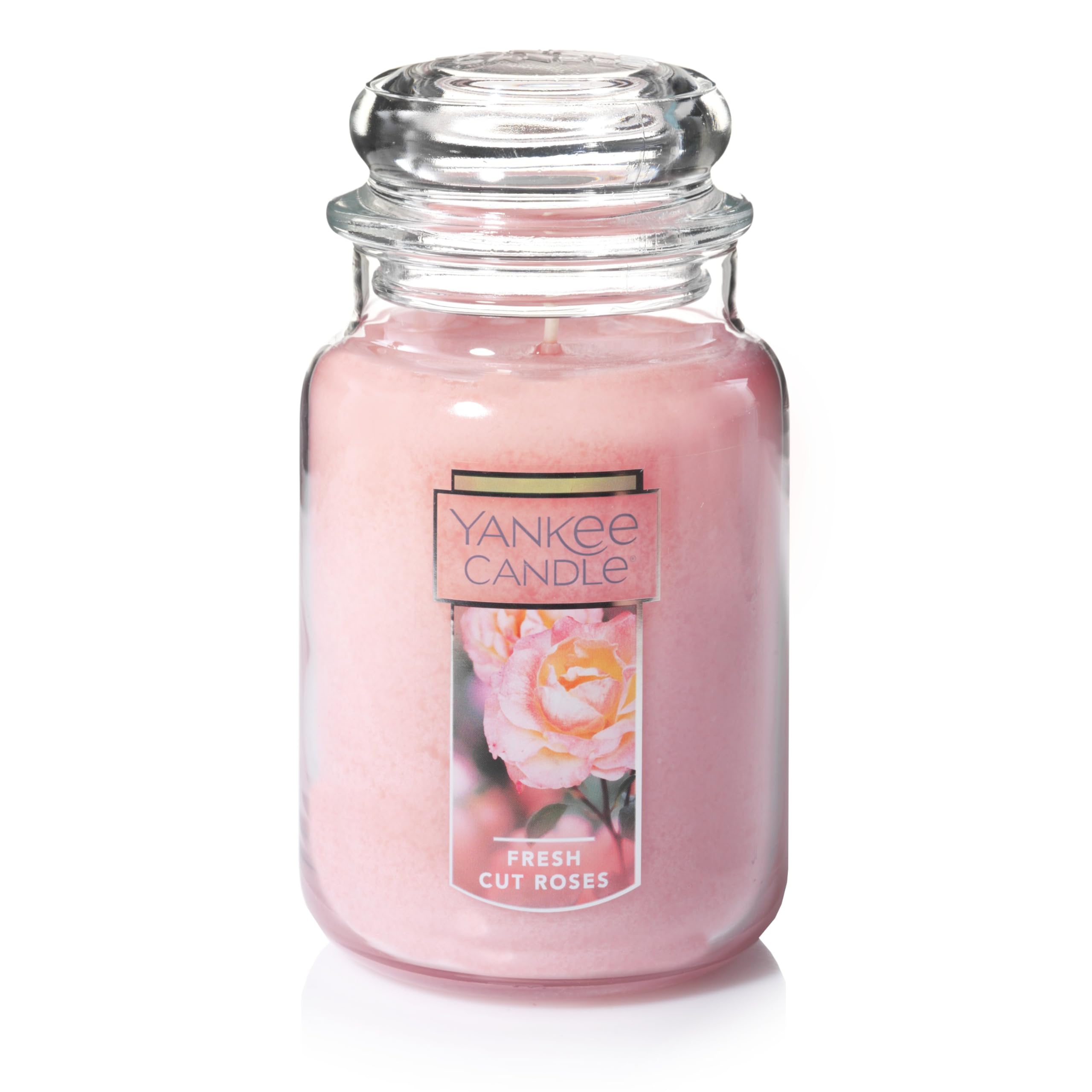 Yankee Candle front packaging showing pink large jar and premium look