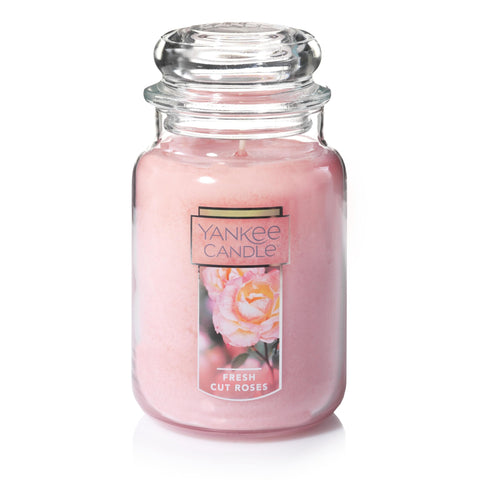 Yankee Candle front packaging showing pink large jar and premium look