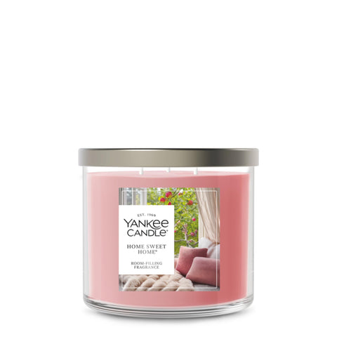 Yankee Candle front jar view showing warm fall label and cozy appeal