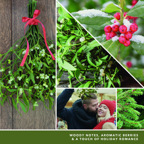 Yankee Candle mistletoe lid and label detail for gift-ready presentation