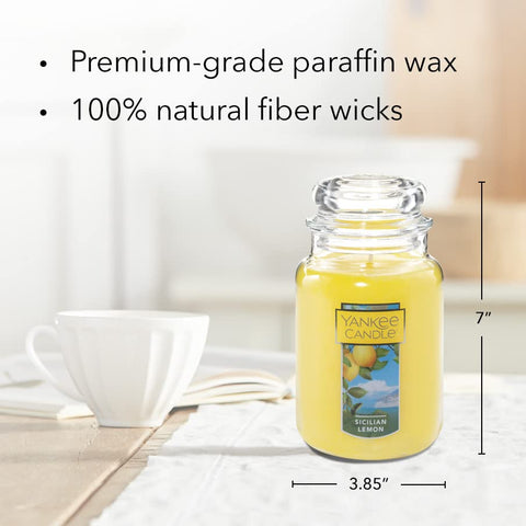 Yankee Candle label with fragrance notes for clear scent information