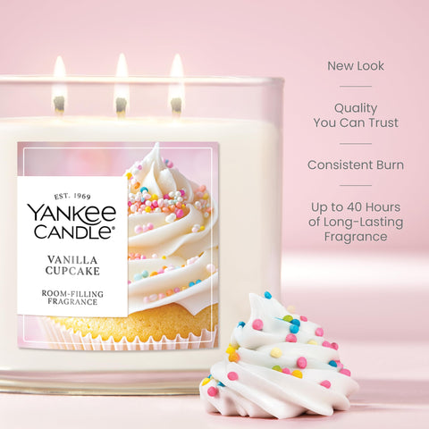 Yankee Candle detail of three natural-fiber wicks that boost even fragrance dispersal