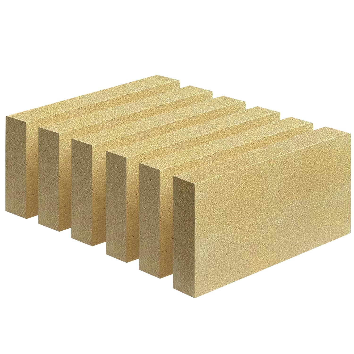 YANRUIPRO fire brick pack front view showing six bricks and neat packaging benefit durability