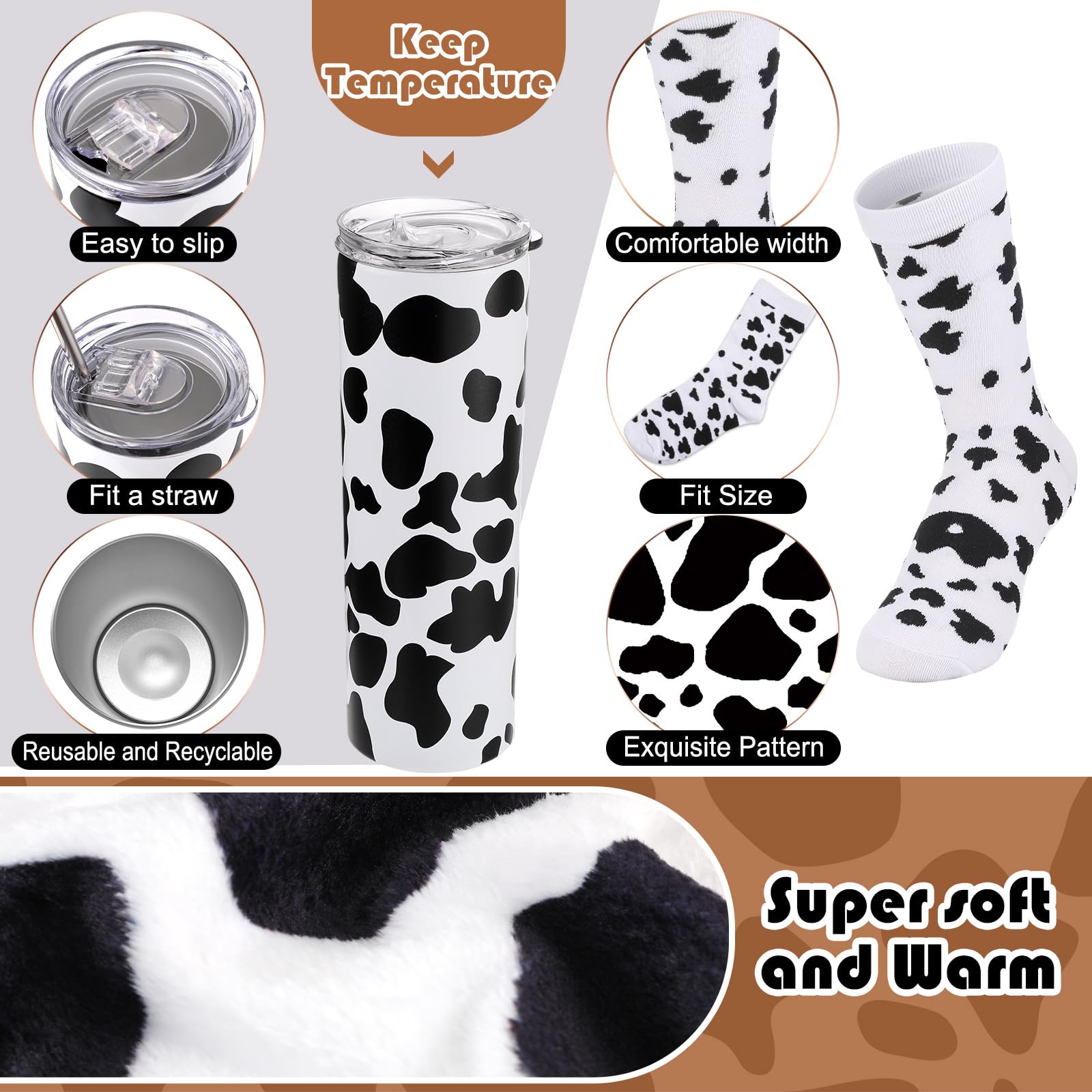 Yaomiao microfiber cow blanket folded to show soft texture and cozy warmth