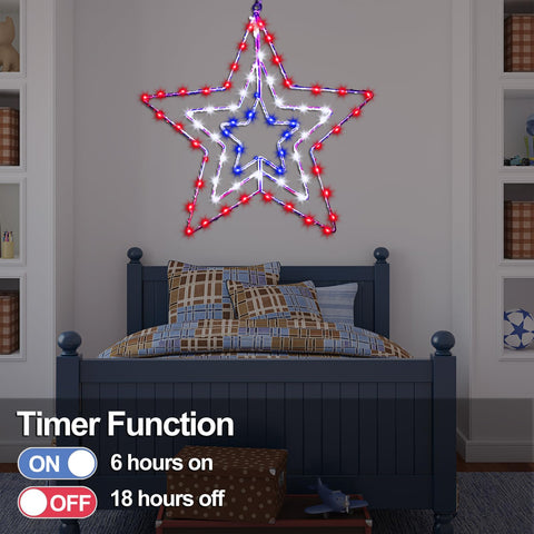 YAOZHOU detail of red, white and blue LEDs showing vibrant tri-color effect