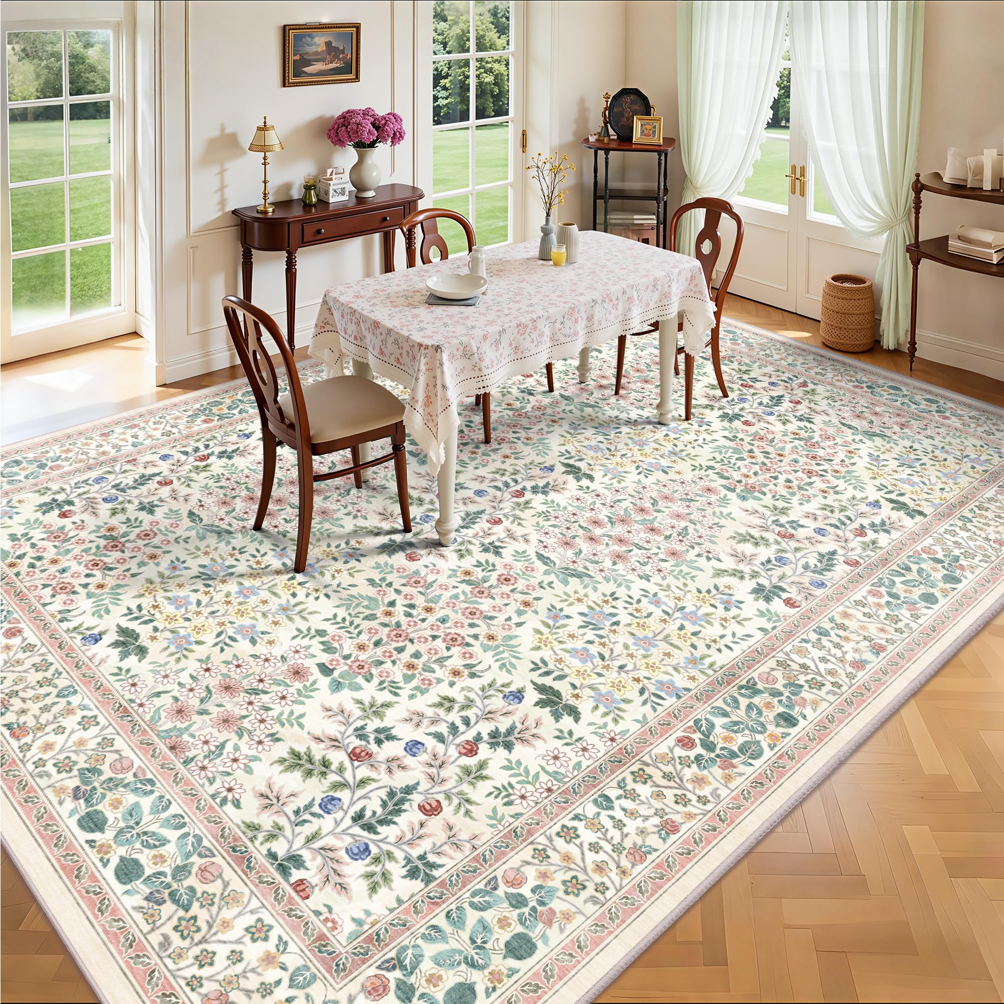 Yarooge beneath dining table protecting floor and anchoring space