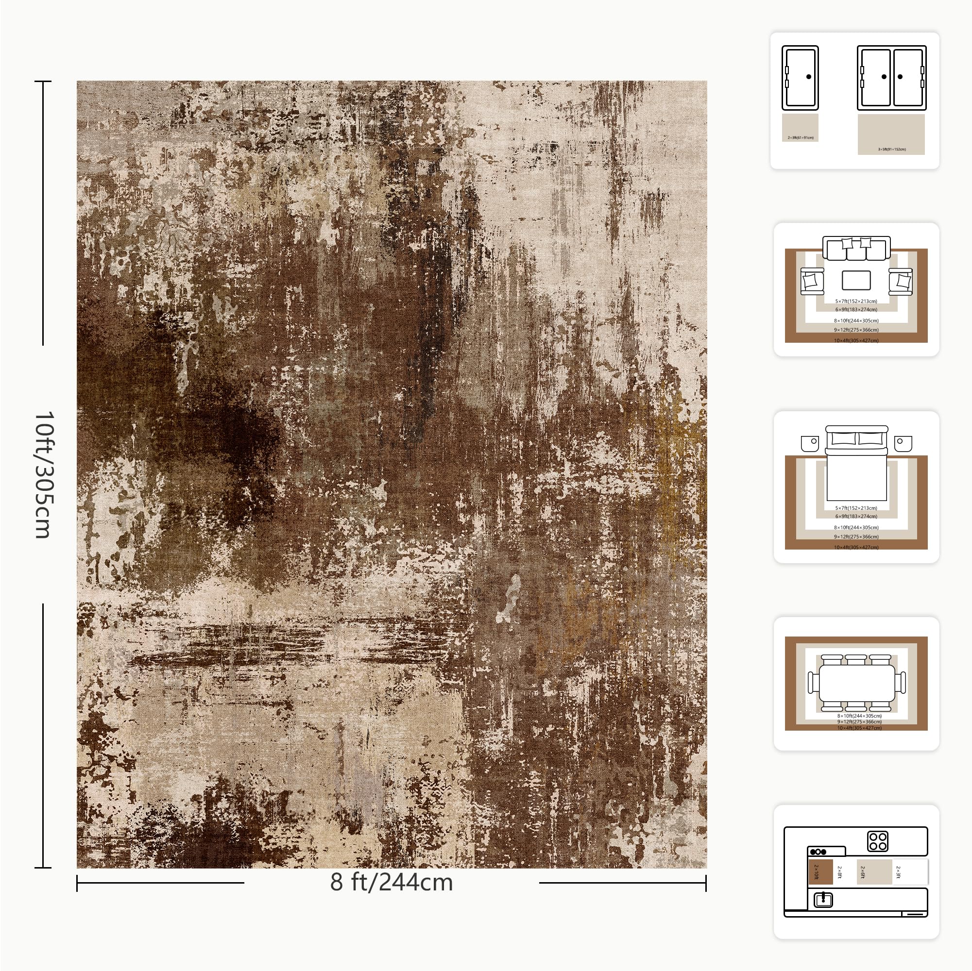 Yarooge care label for machine washable rug demonstrating simple deep-clean convenience