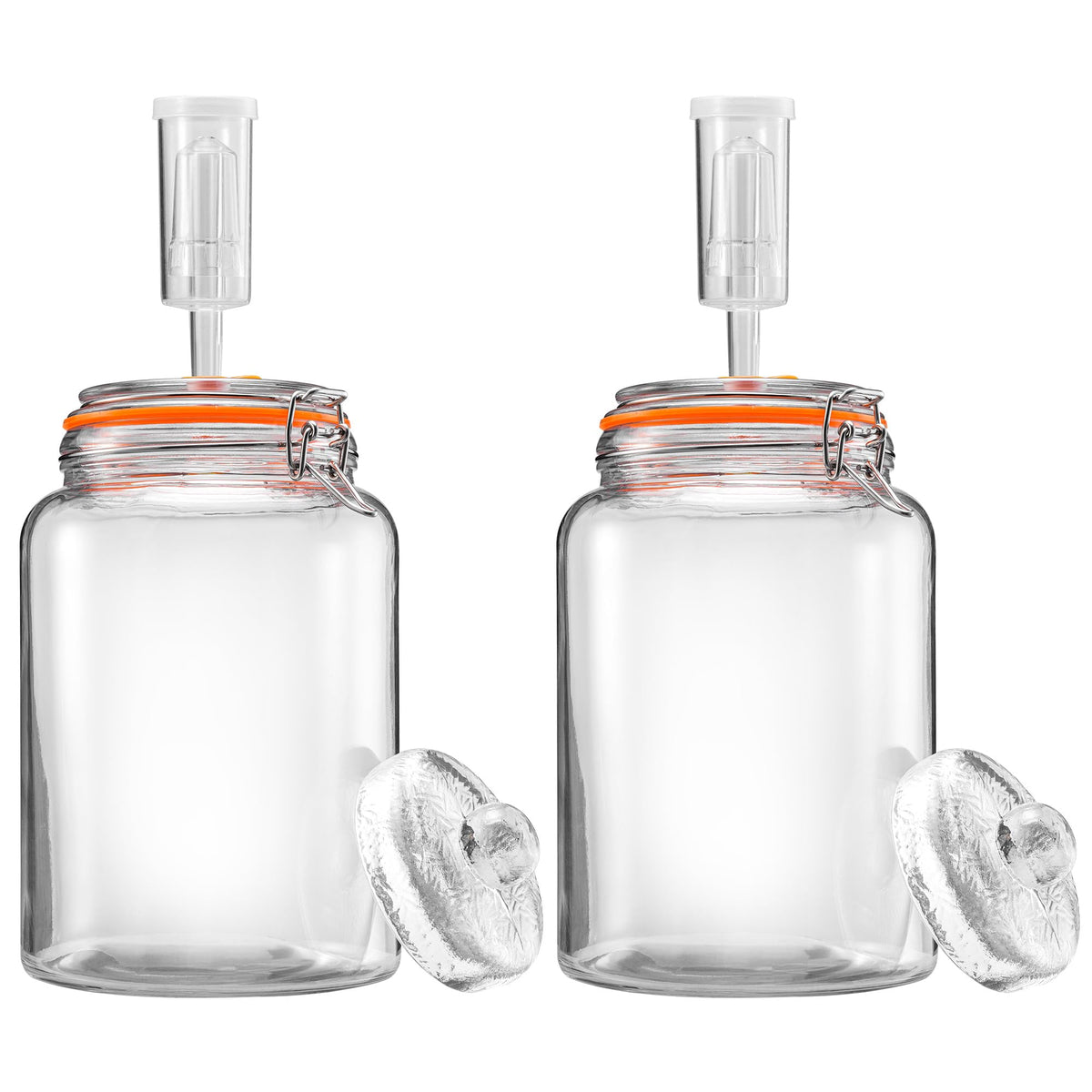 YARWELL front view of two 1-gallon jars showing complete kit and organization benefit