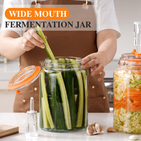 YARWELL jars fermenting on kitchen counter, convenient for everyday home use