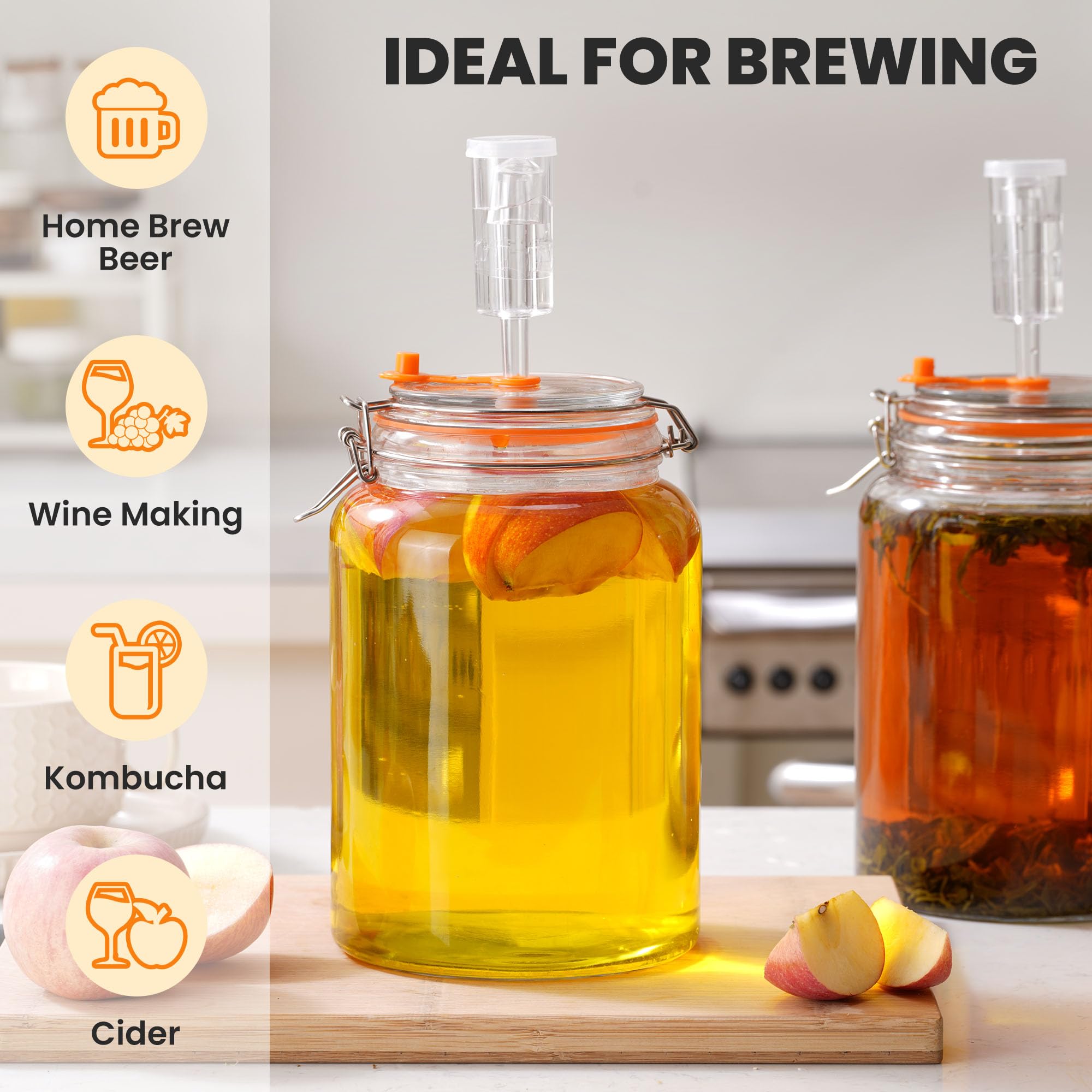 YARWELL wide mouth jar packed with cabbage, enables hand-packing without struggle