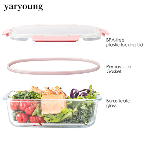 YARYOUNG 34oz container front view illustrating large meal capacity