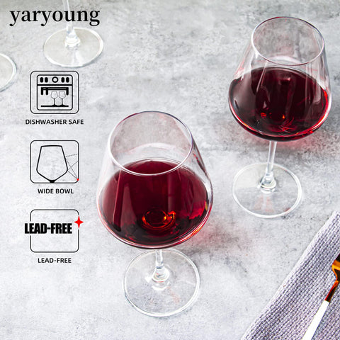 YARYOUNG angled profile of large bowl demonstrating aeration benefits for red wine