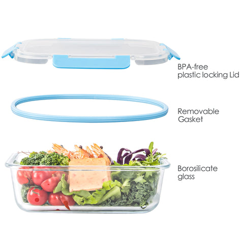 YARYOUNG single container closed top view showing secure lid for leak protection