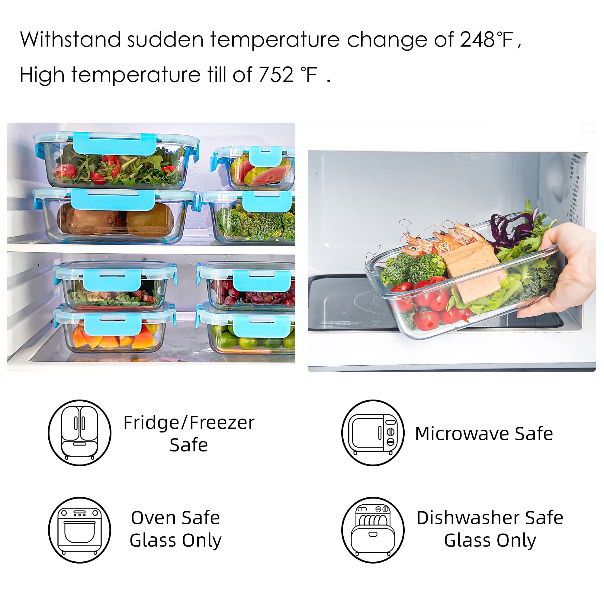 YARYOUNG containers inside a lunch bag with food showing practical meal prep benefit
