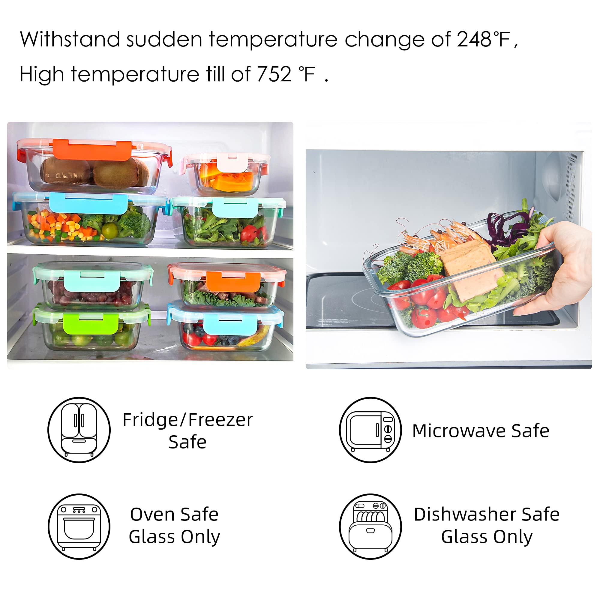YARYOUNG nested and stacked containers saving cabinet space for tidy kitchen organization