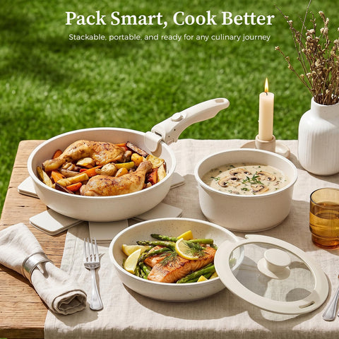 YASHE cookware in a kitchen scene demonstrating daily cooking convenience and style
