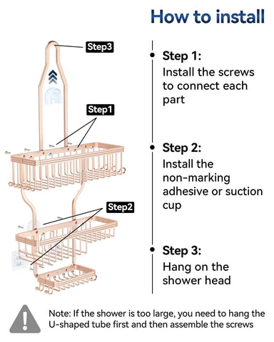 YASONIC installed over shower head in bathroom showing tidy, space-saving benefit